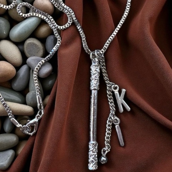 Dungeons and Dragons Monk necklace Monk staff and the initials KI DND jewelry - Picture 17 of 17